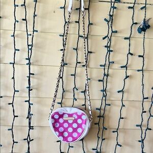 Pink Polka Dot Crossbody Bag